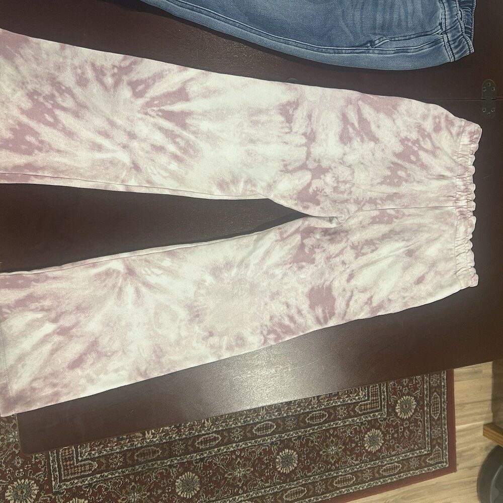Abercrombie Kids Pants Lot 2 Girls 9/10 Elastic High Waist Jeans Tye Die Sweats - Picture 8 of 8